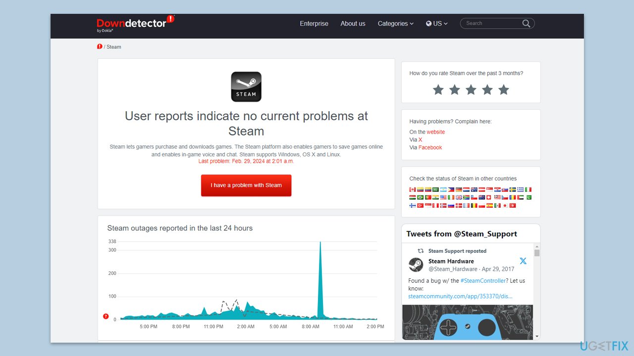 التحقق من حالة الخادم