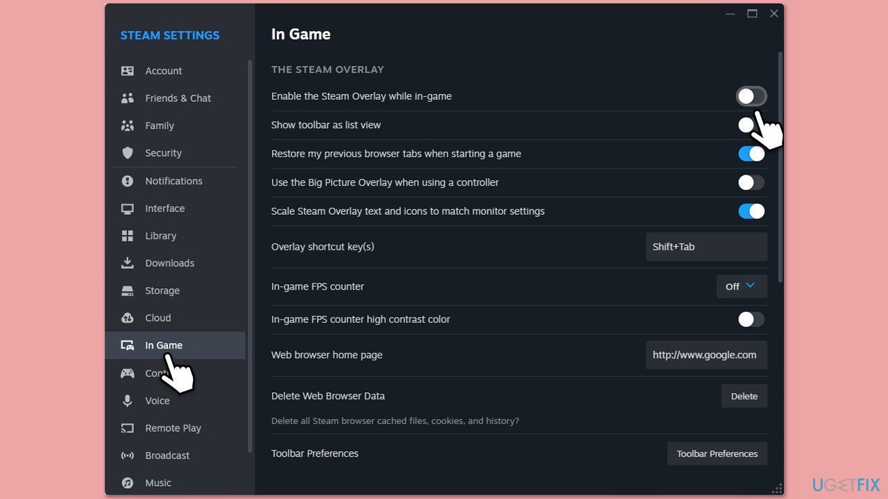 تعطيل التراكبات