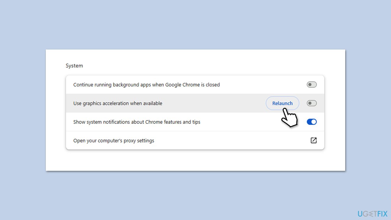 إيقاف تسريع الأجهزة