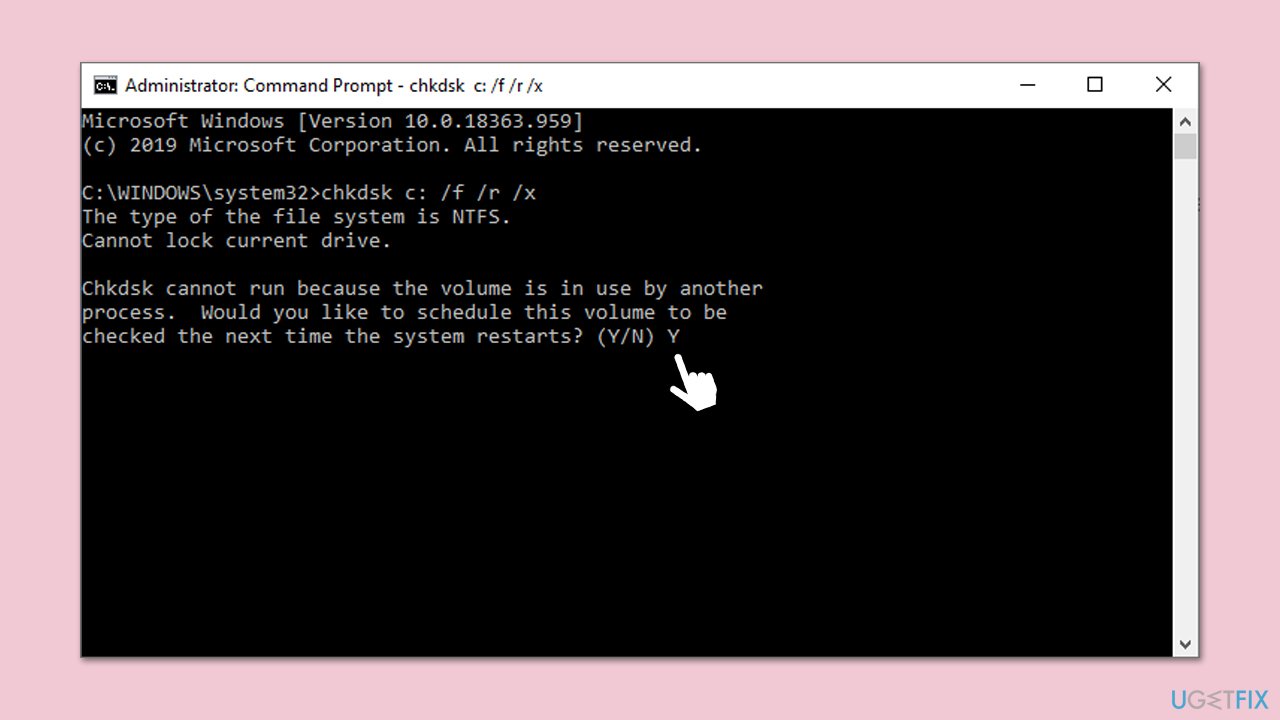 التحقق من القرص