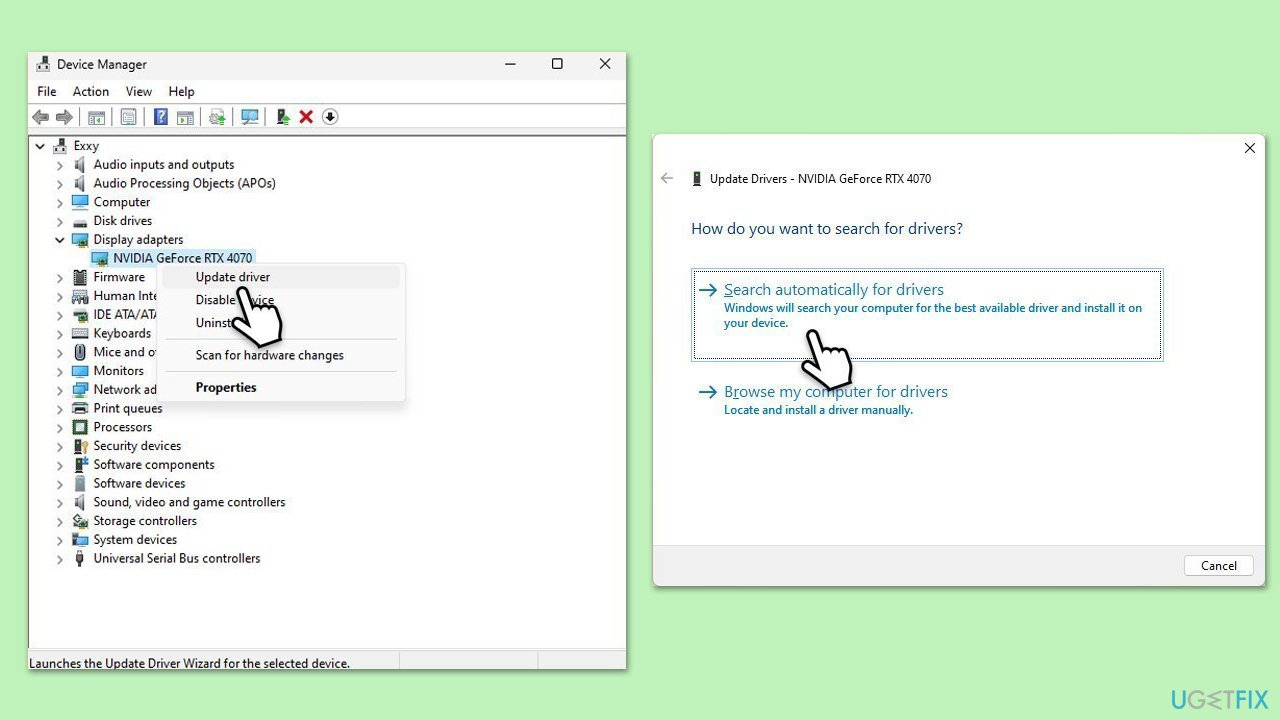 تحديث برامج التشغيل