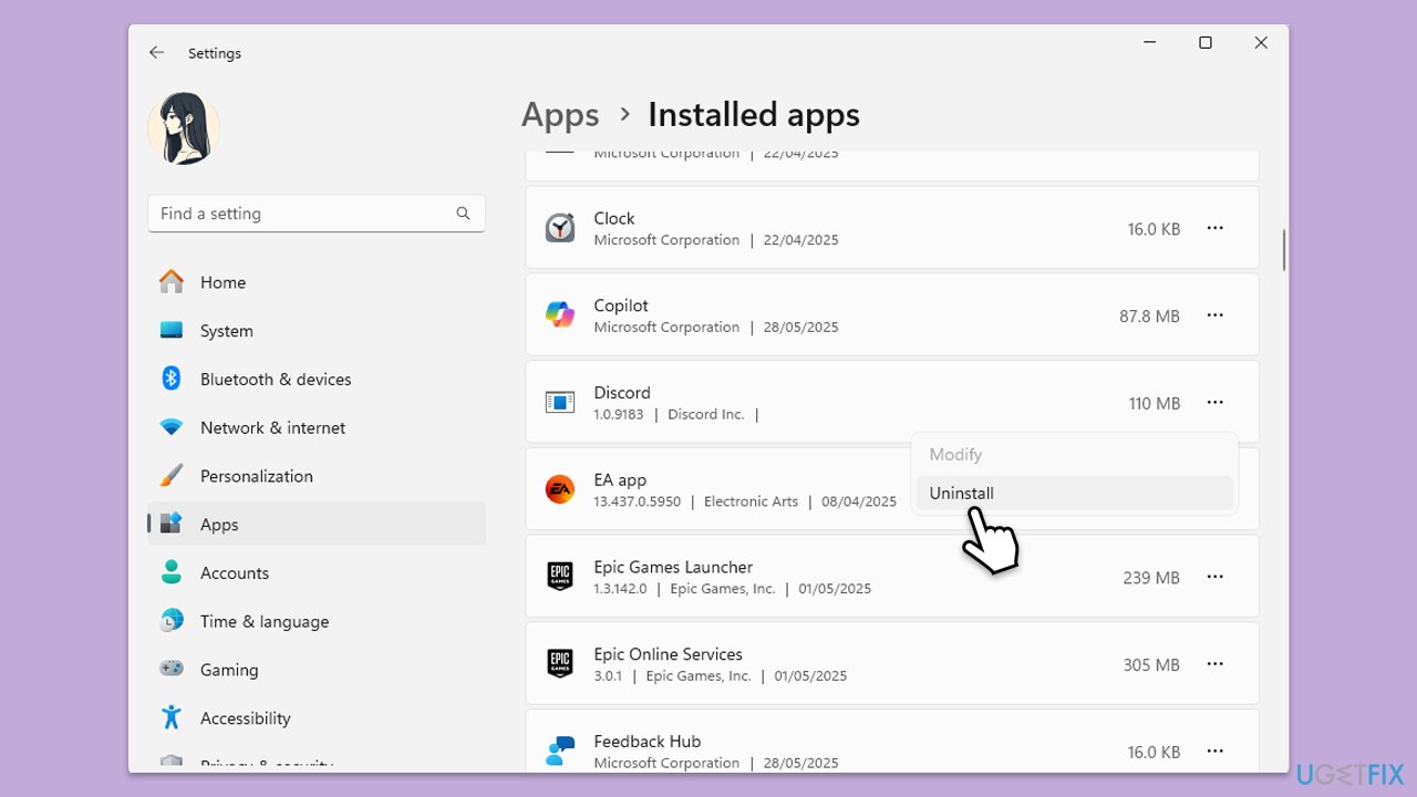 إعادة التثبيت