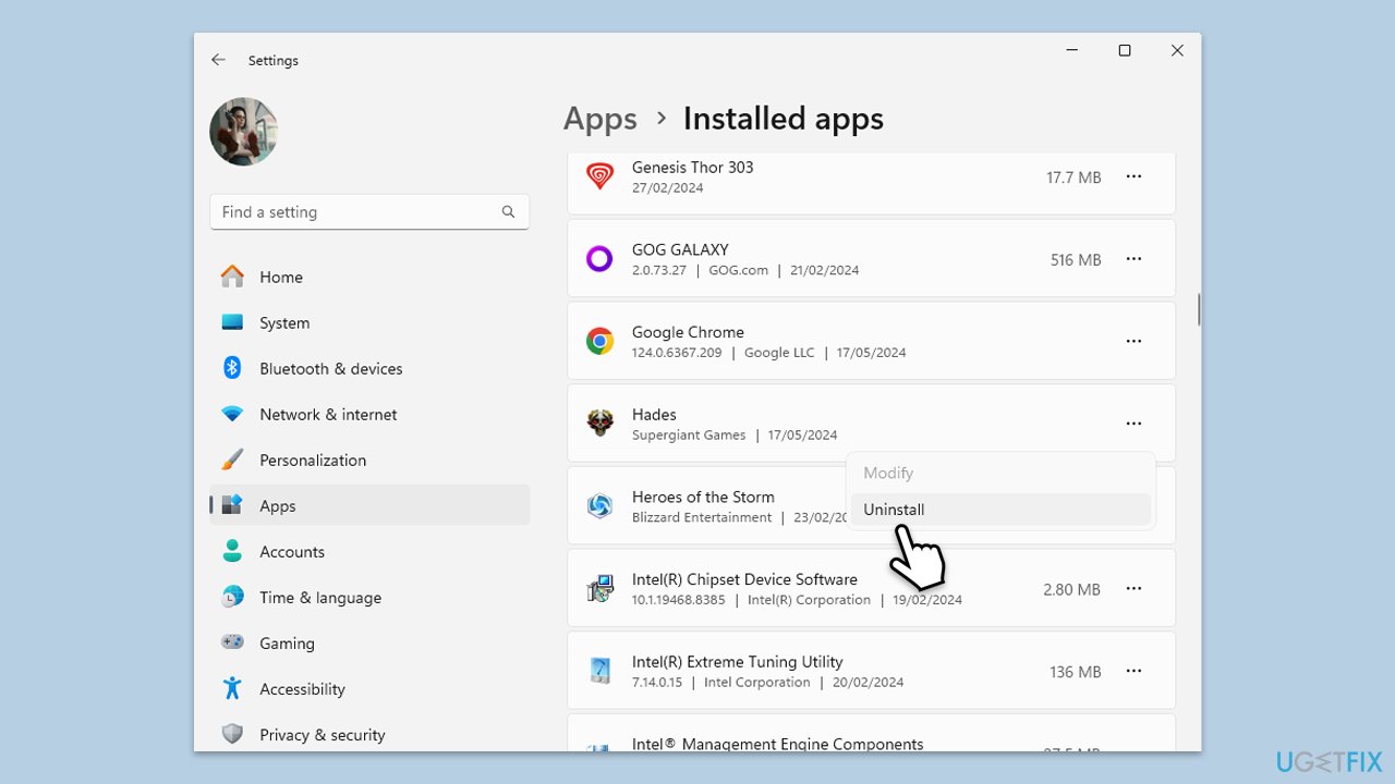 أعد تثبيت اللعبة