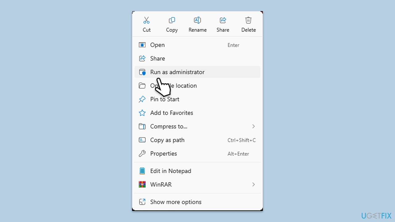 تشغيل كمسؤول