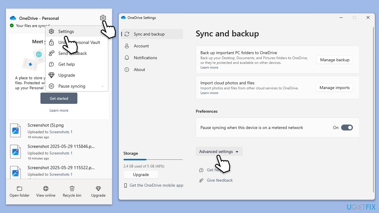 التحقق من الملفات عند الطلب