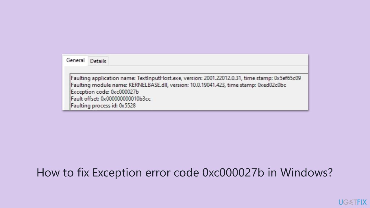 كيفية إصلاح رمز خطأ الاستثناء 0xc000027b في Windows