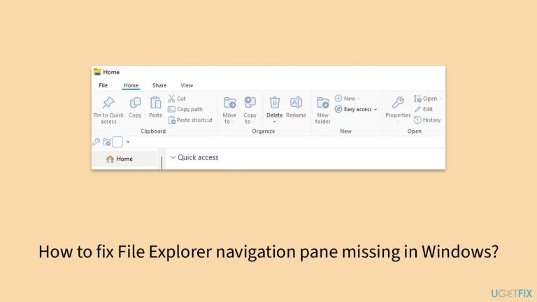 كيفية إصلاح مشكلة اختفاء جزء التنقل في File Explorer في Windows؟
