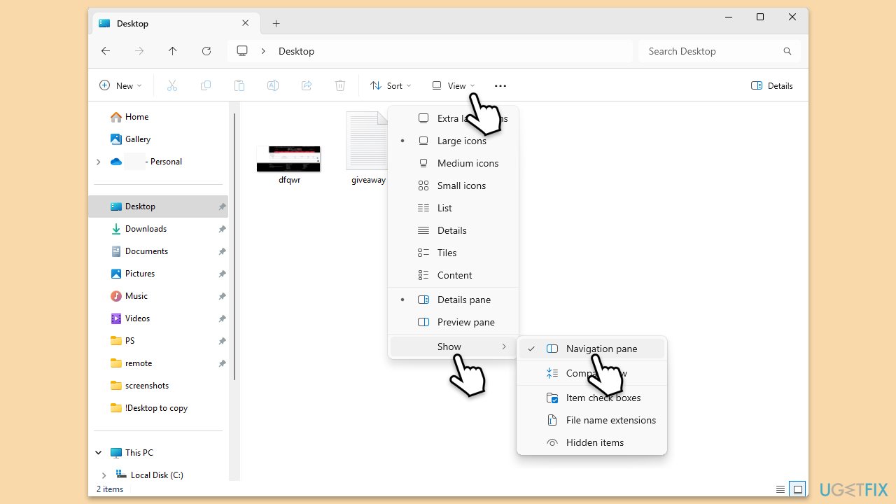 تمكين عبر الإعدادات