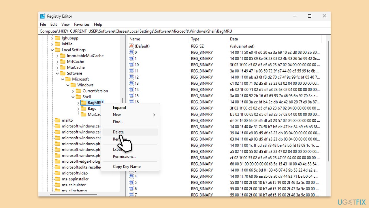 تعديل السجل