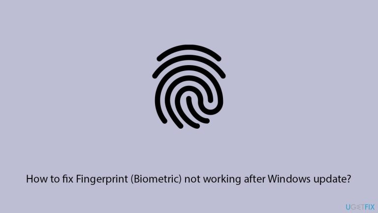 كيفية إصلاح مشكلة عدم عمل بصمة الإصبع (القياسات الحيوية) بعد تحديث Windows؟