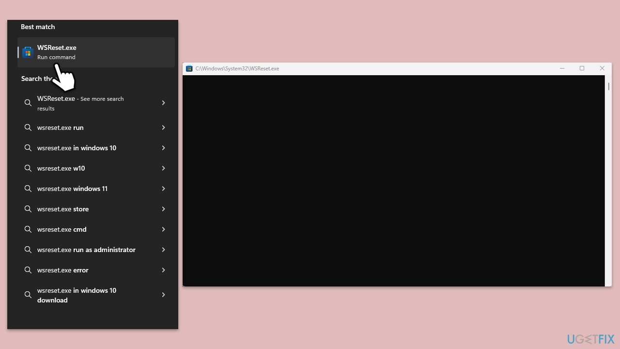 إعادة تعيين ذاكرة التخزين المؤقت للمتجر