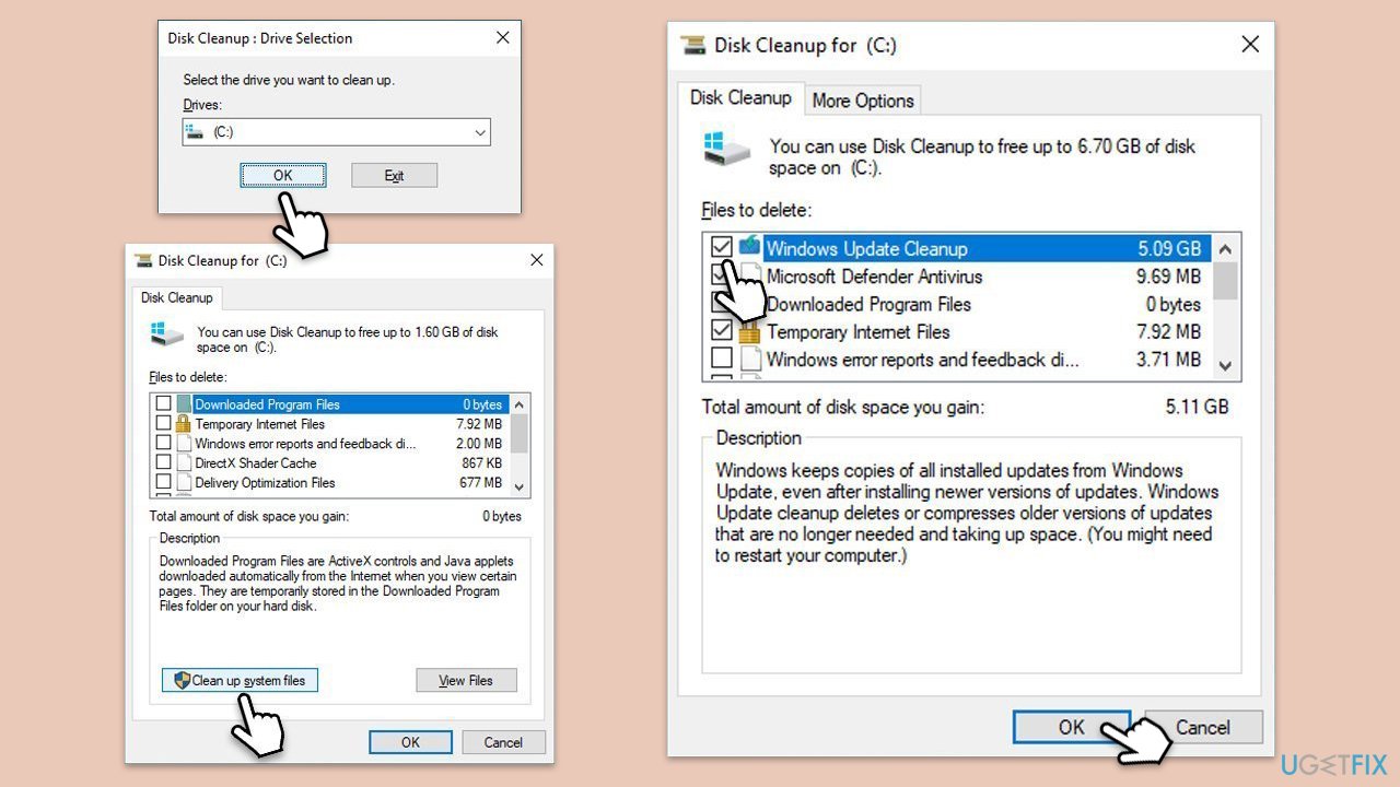 تنظيف القرص