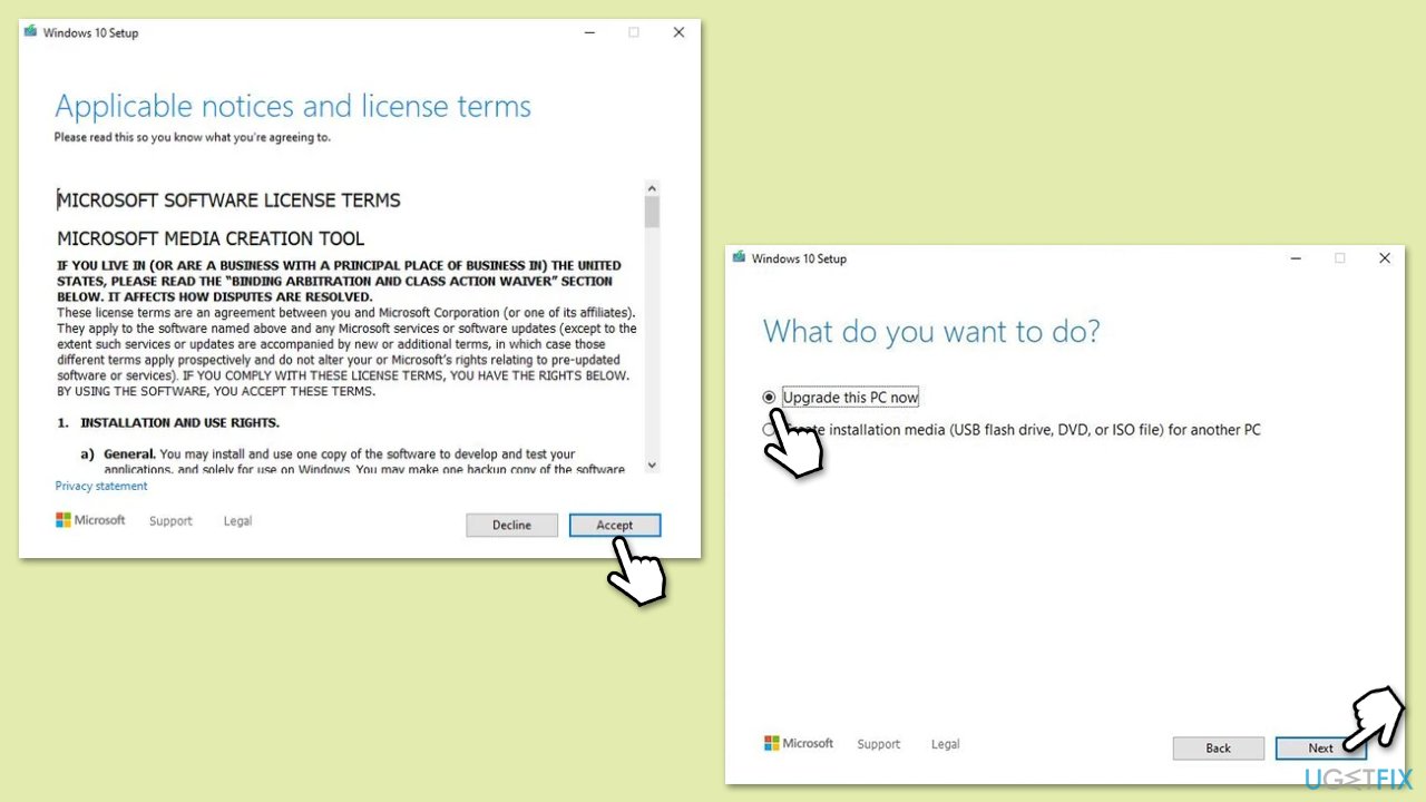استخدام أداة إنشاء الوسائط