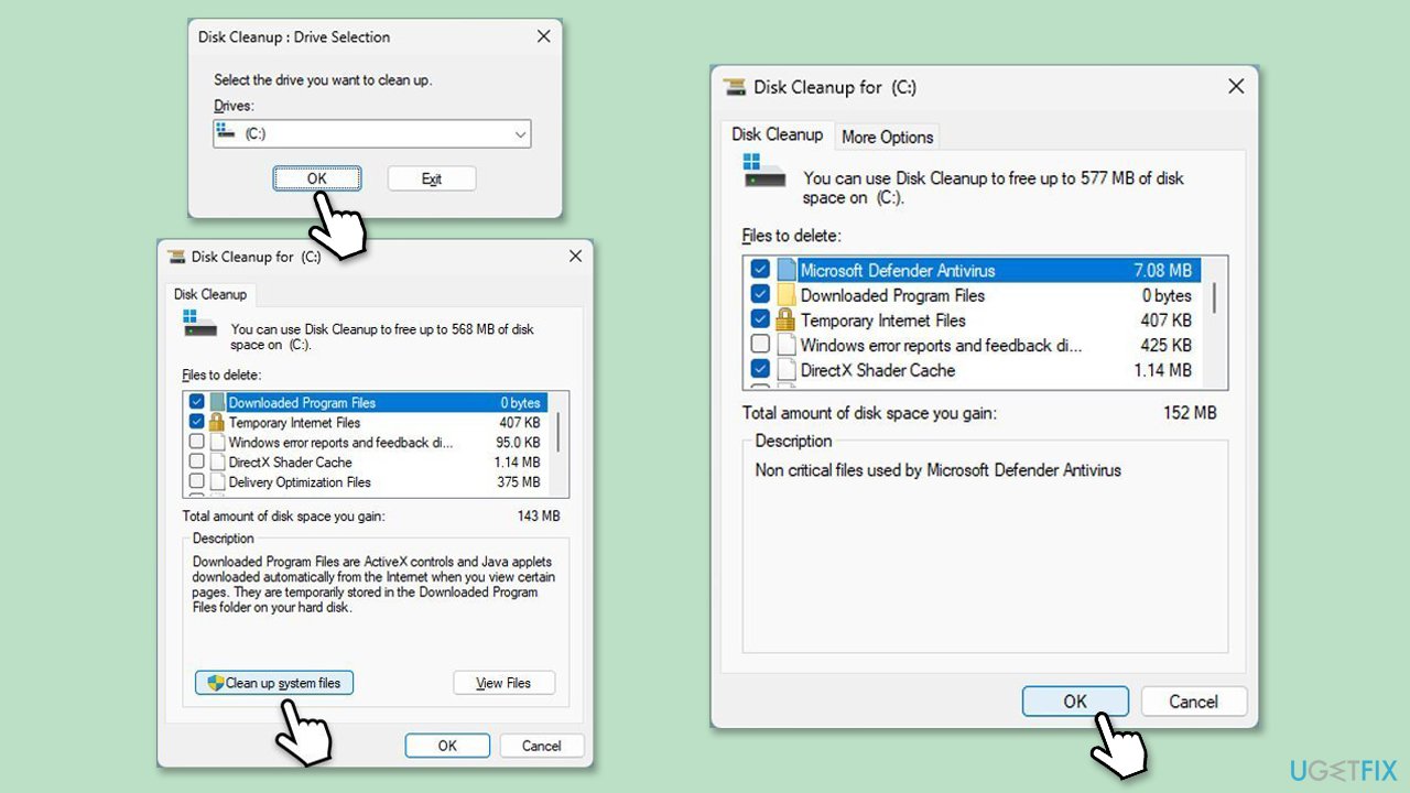 تنظيف القرص