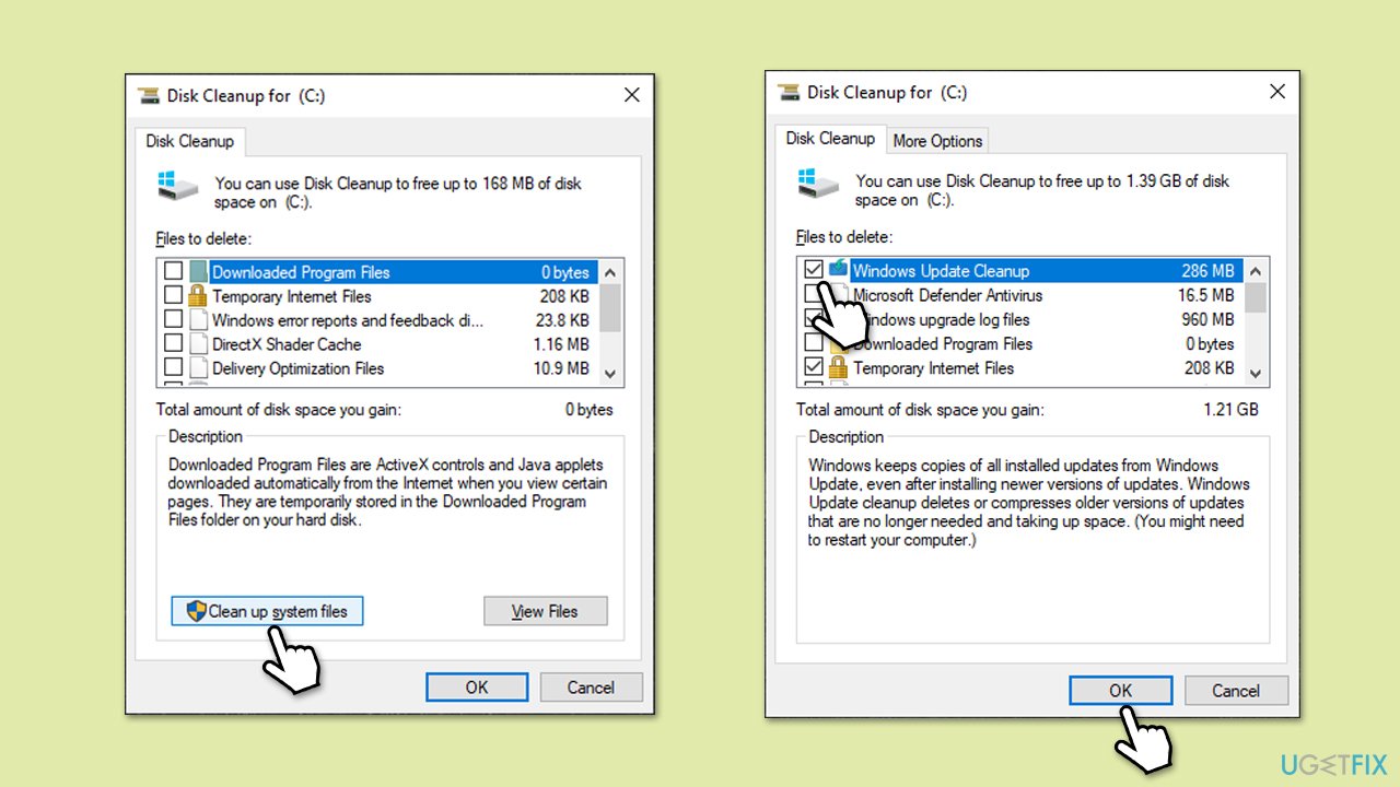 تنظيف القرص