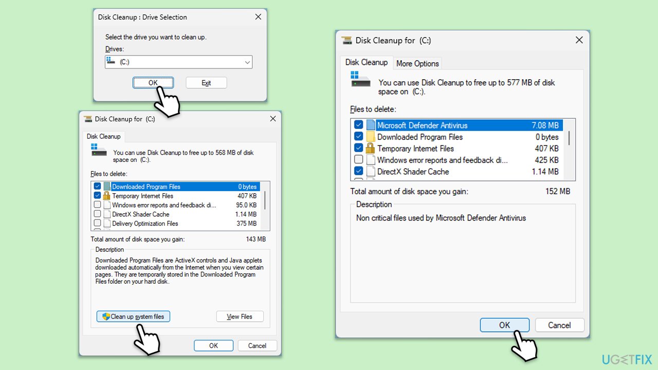 تنظيف القرص
