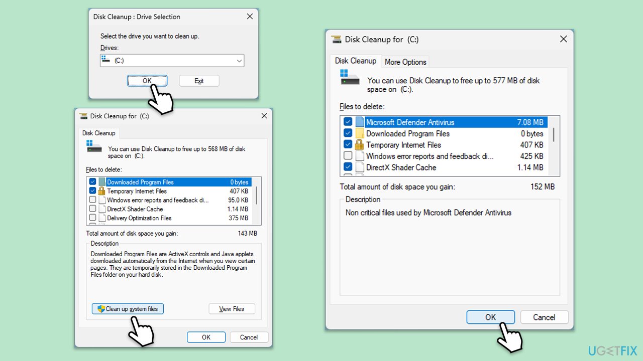 تنظيف القرص