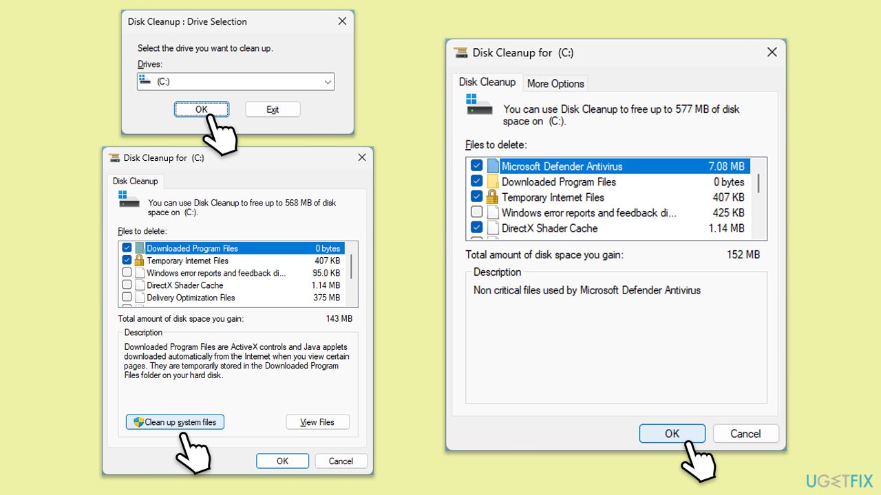 تنظيف القرص