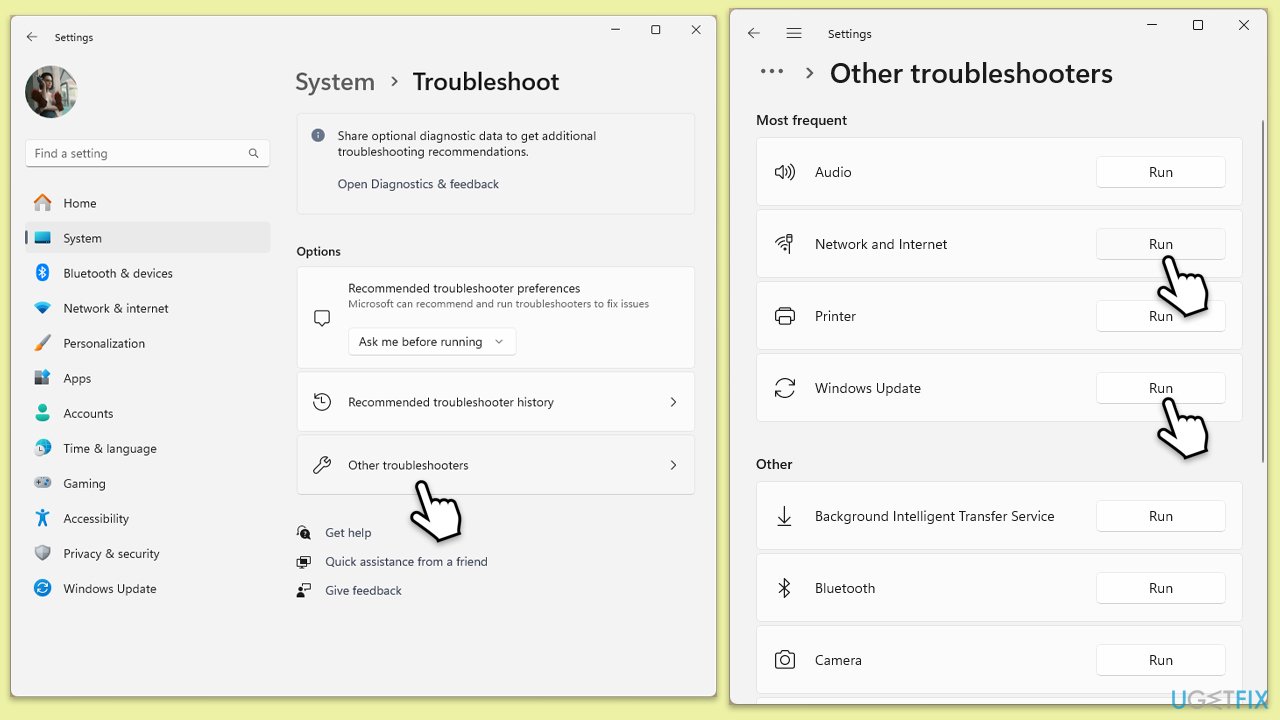 تشغيل مستكشفات الأخطاء ومصلحاتها