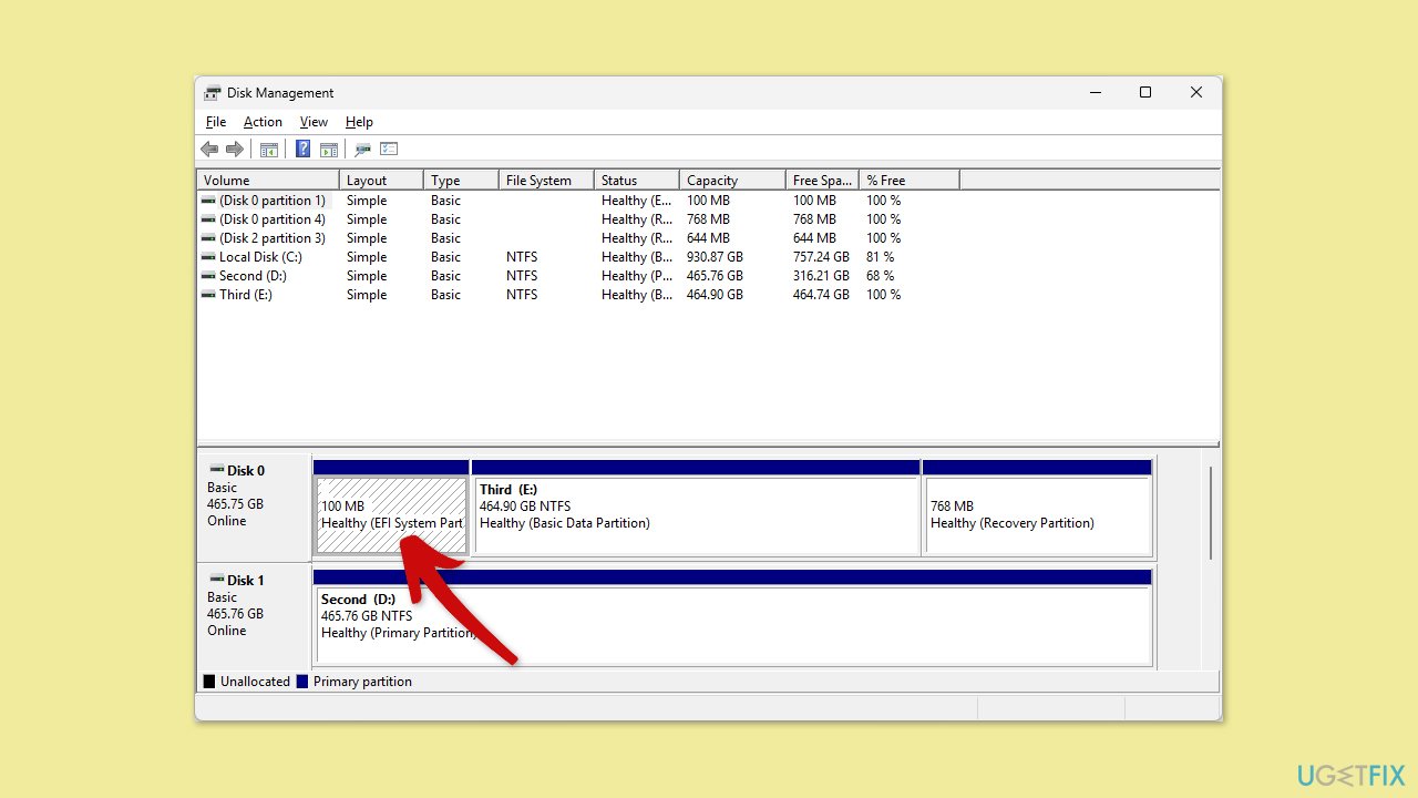 التحقق من حجم الأقسام