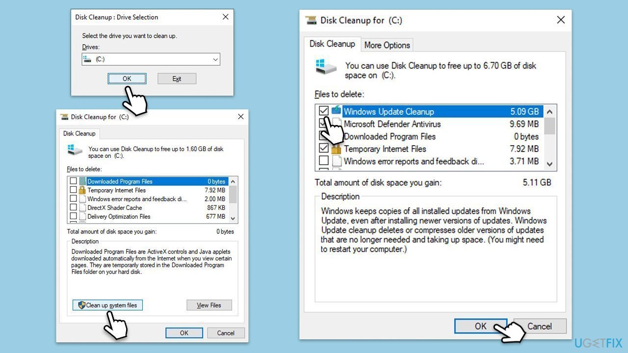 تنظيف القرص