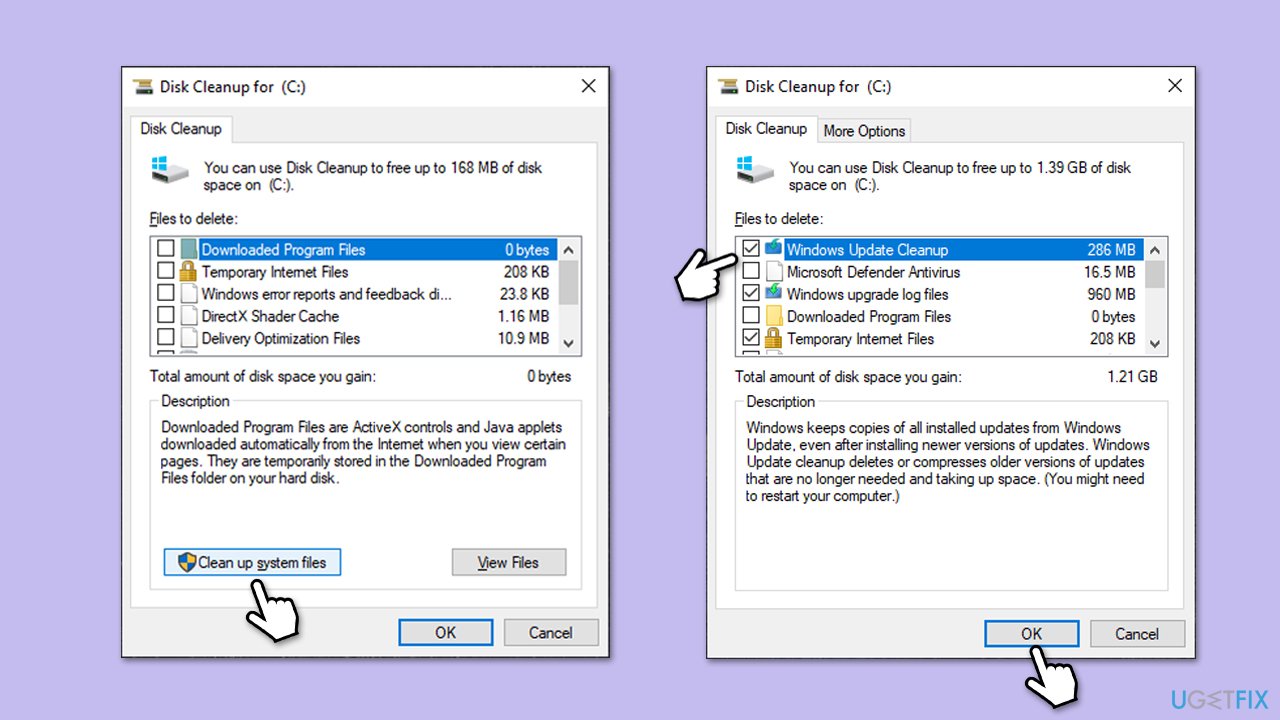 تنظيف القرص (Disk Cleanup)