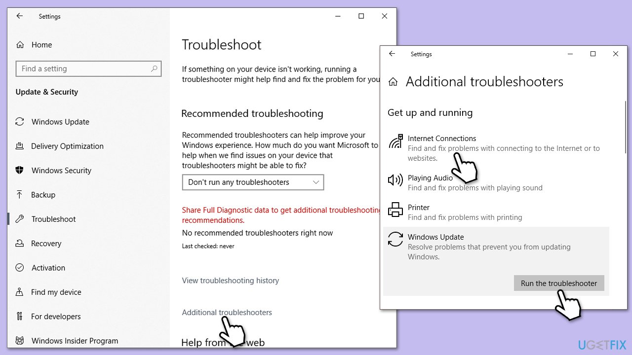 تشغيل مستكشفات الأخطاء ومصلحاتها