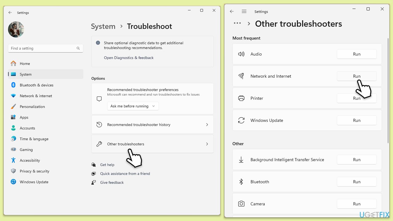 مستكشف أخطاء الشبكة