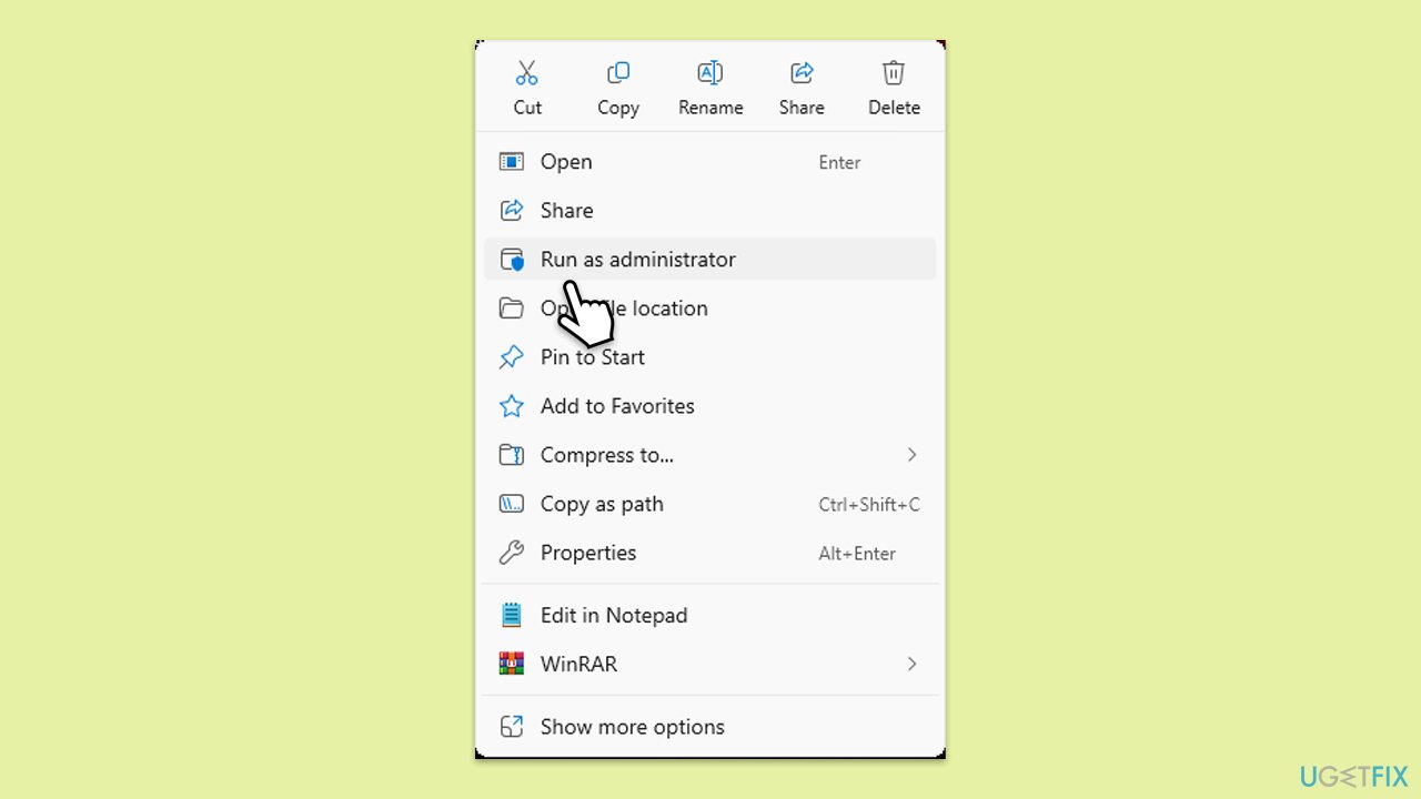 تشغيل كمسؤول