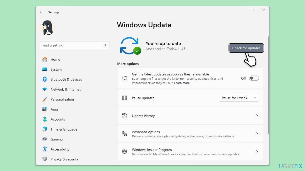 تثبيت تحديثات Windows