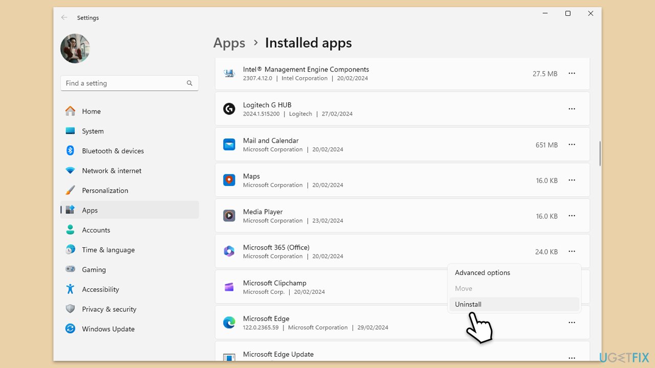 إعادة تثبيت Office