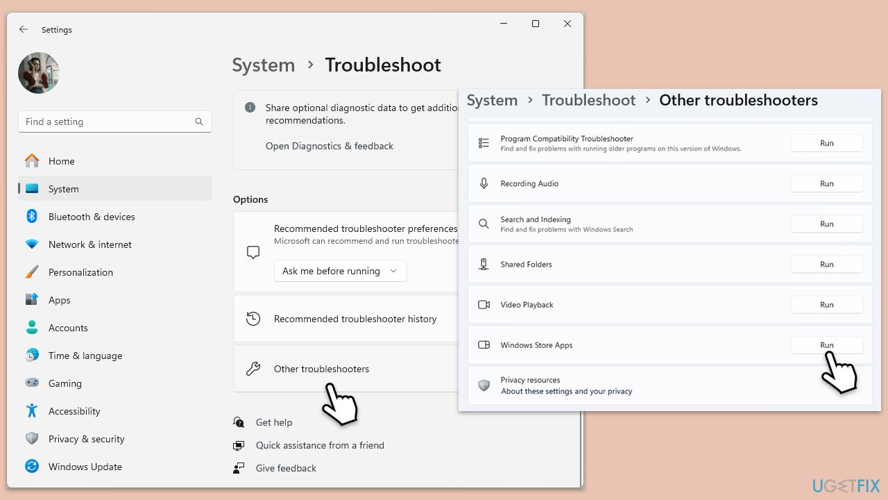 تشغيل مستكشفات الأخطاء ومصلحاتها
