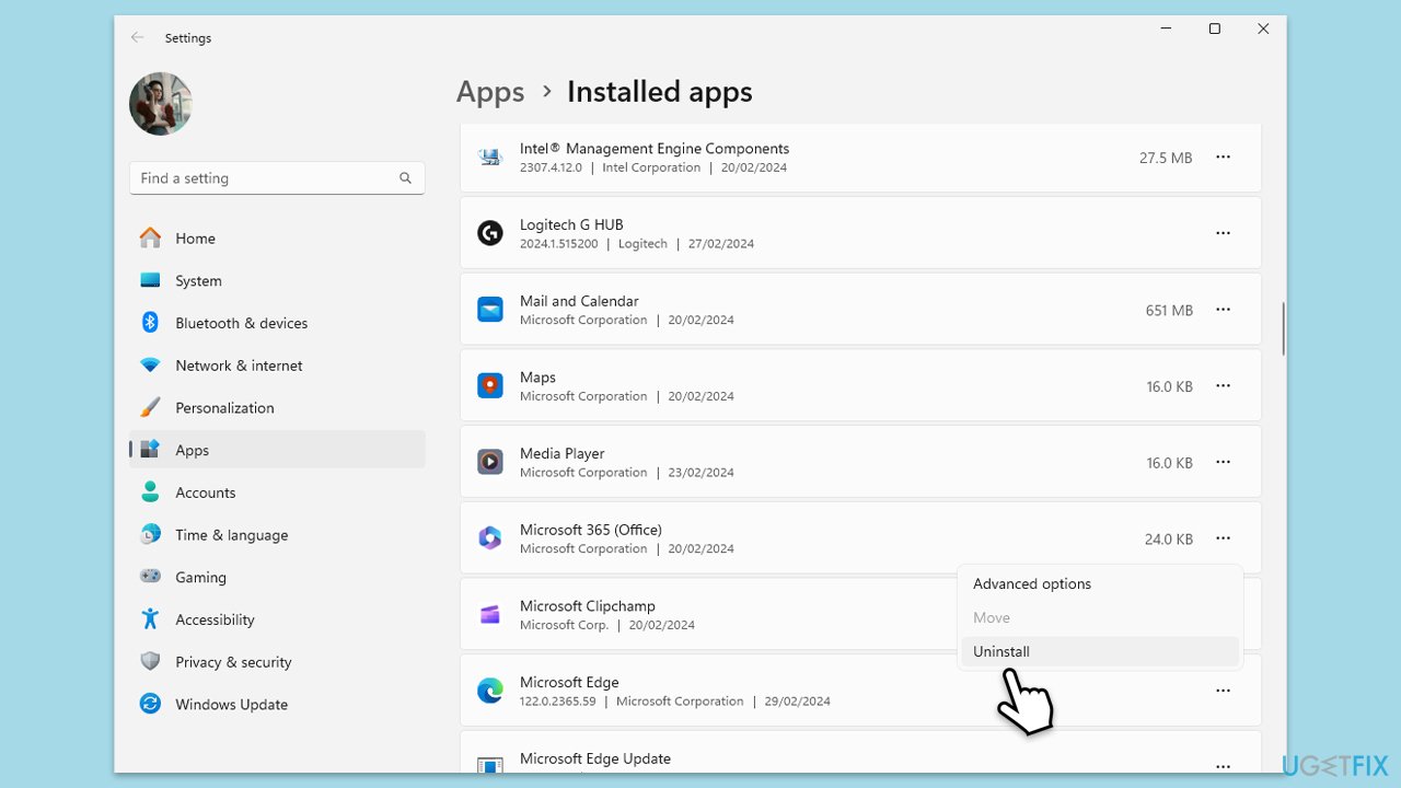 إعادة تثبيت Office