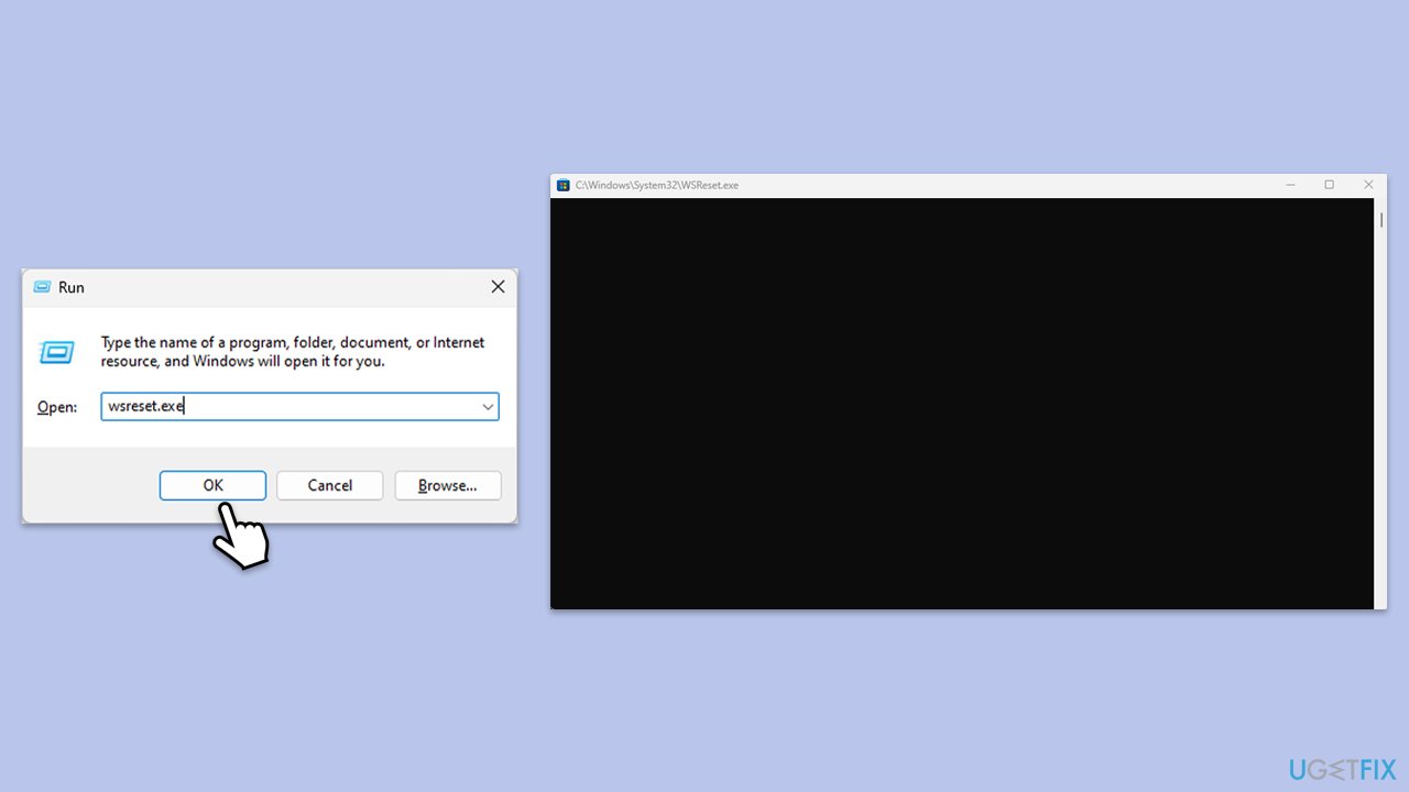 إعادة تعيين ذاكرة التخزين المؤقت للمتجر