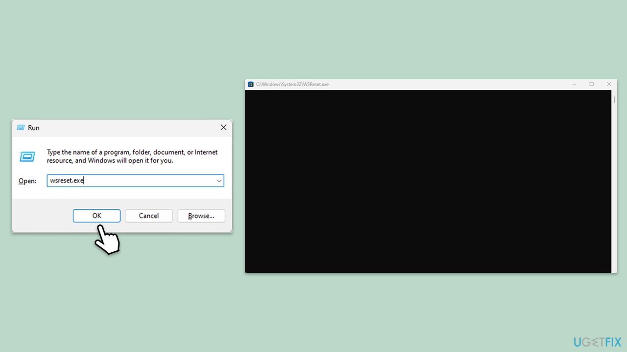إعادة تعيين ذاكرة التخزين المؤقت للمتجر