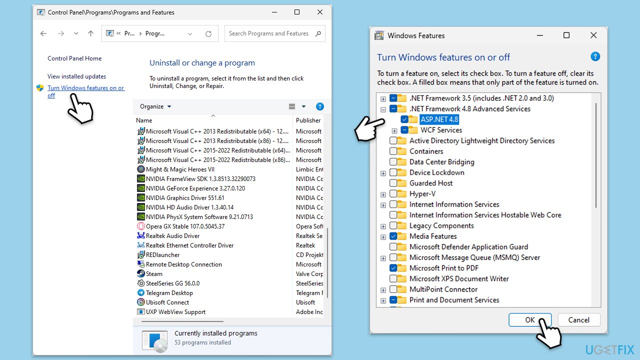 تمكين .NET Framework