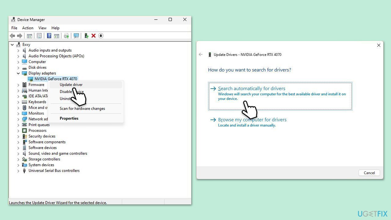 تحديث برامج تشغيل GPU