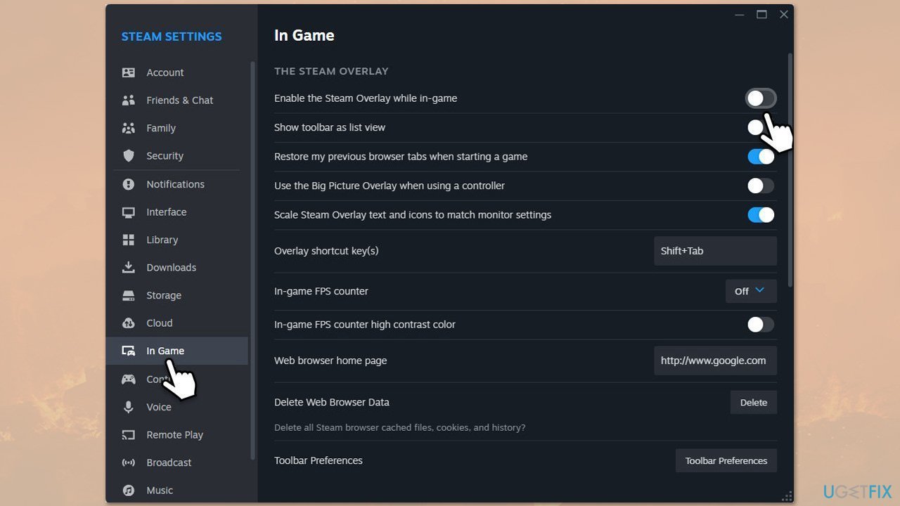 تعطيل التراكب