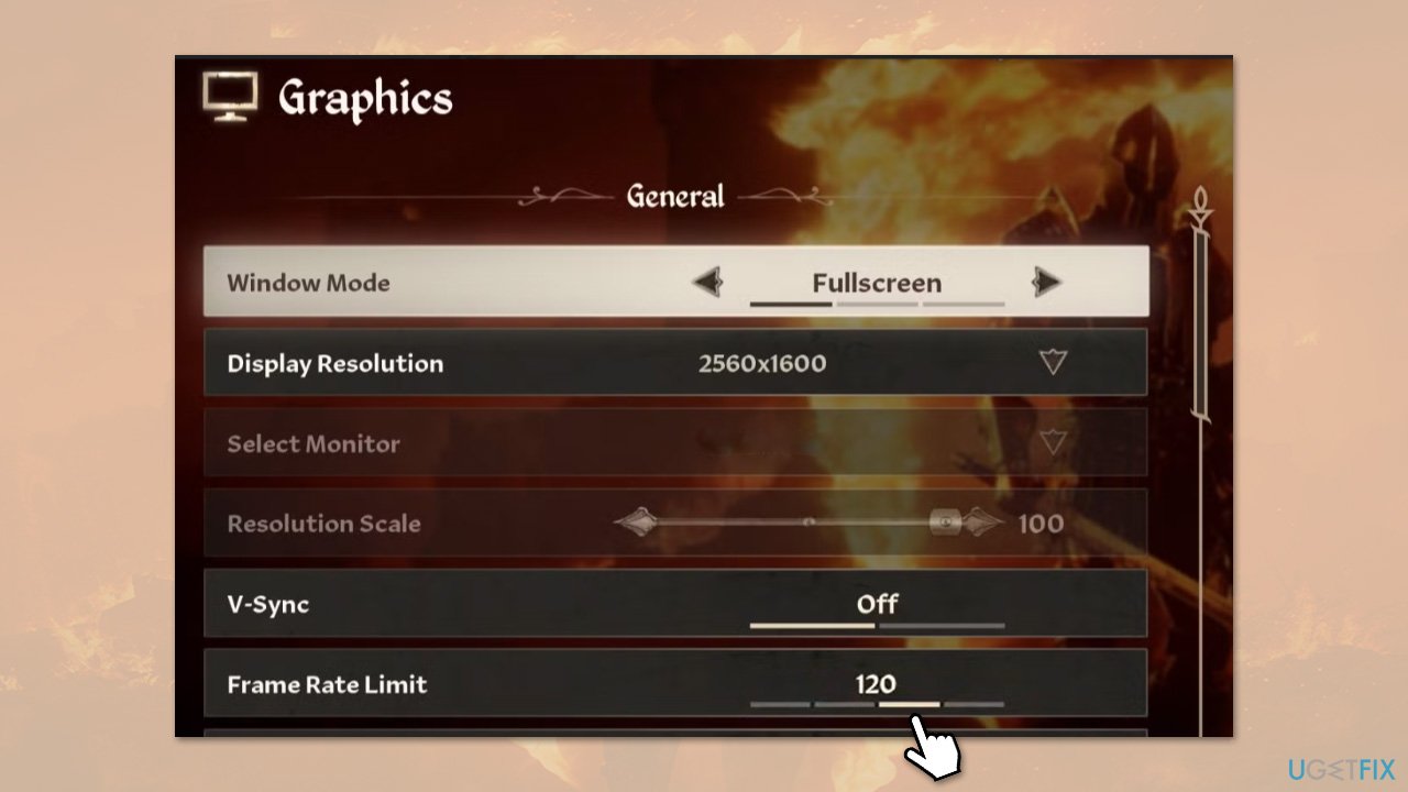 تحديد معدل الإطارات