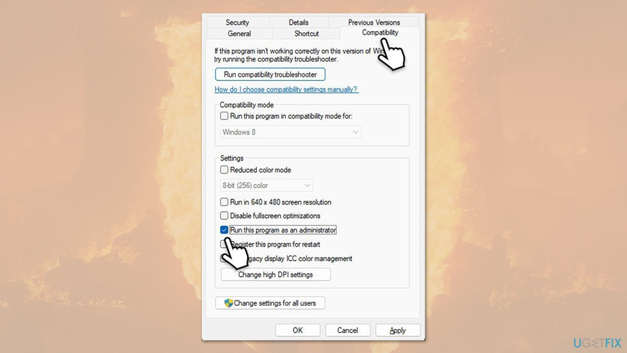 تشغيل كمسؤول