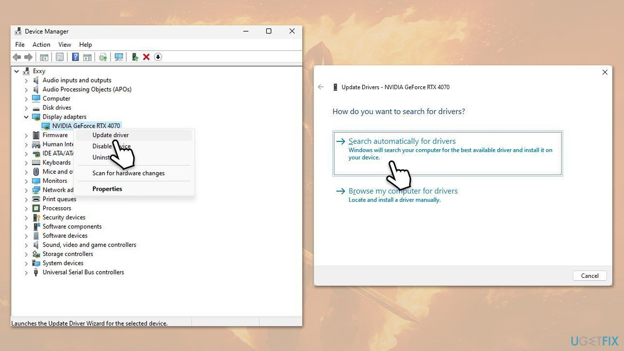 تحديث برنامج تشغيل GPU