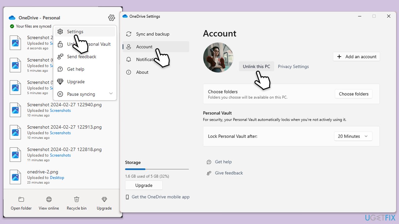 إلغاء ربط الحساب