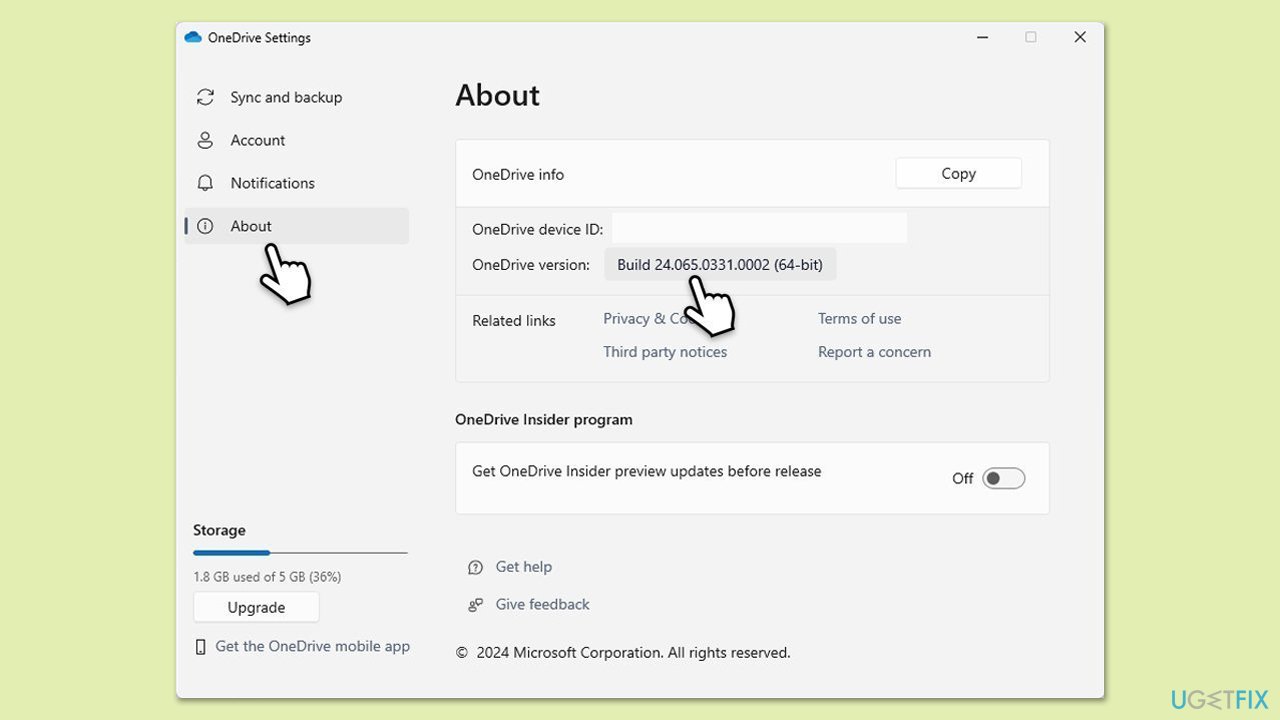 Update OneDrive manually