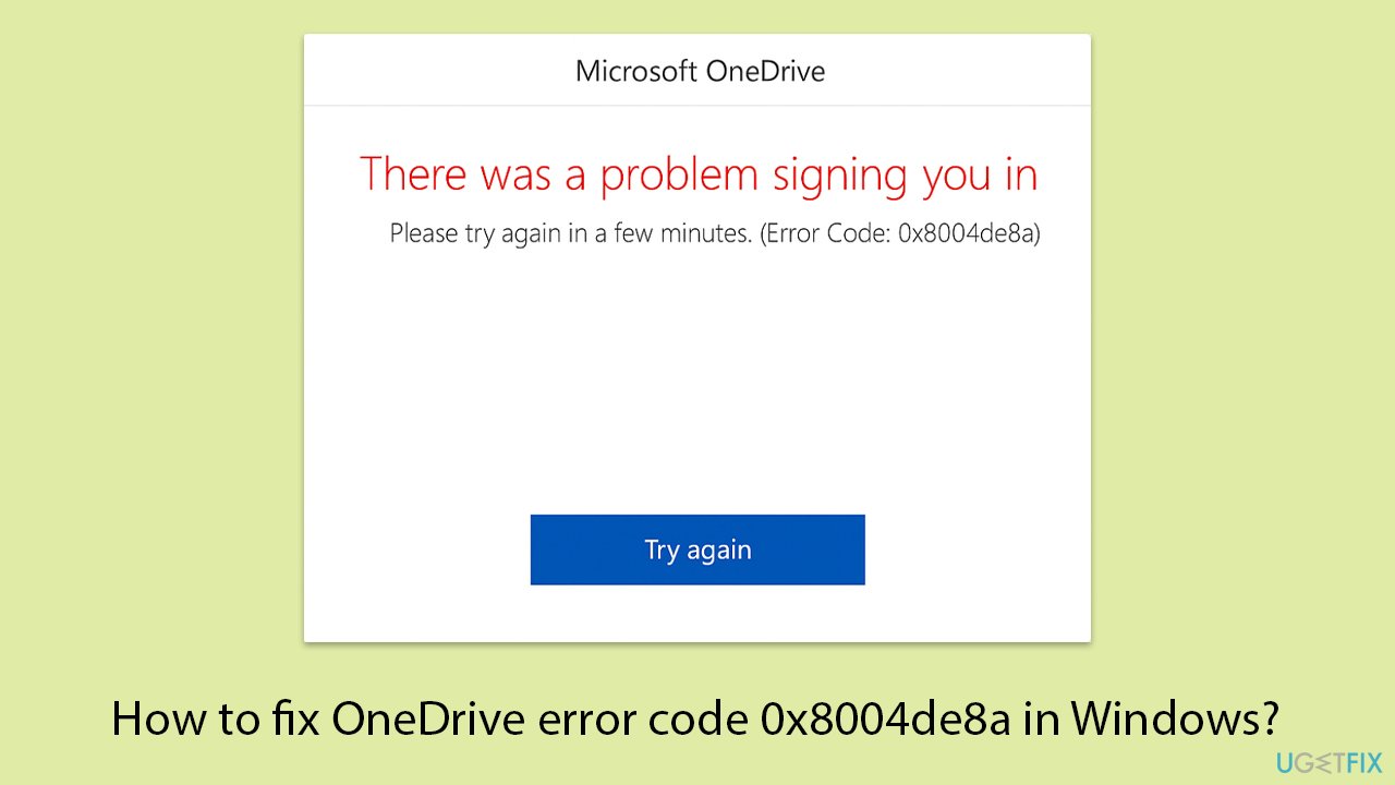 كيفية إصلاح خطأ OneDrive 0x8004de8a في Windows