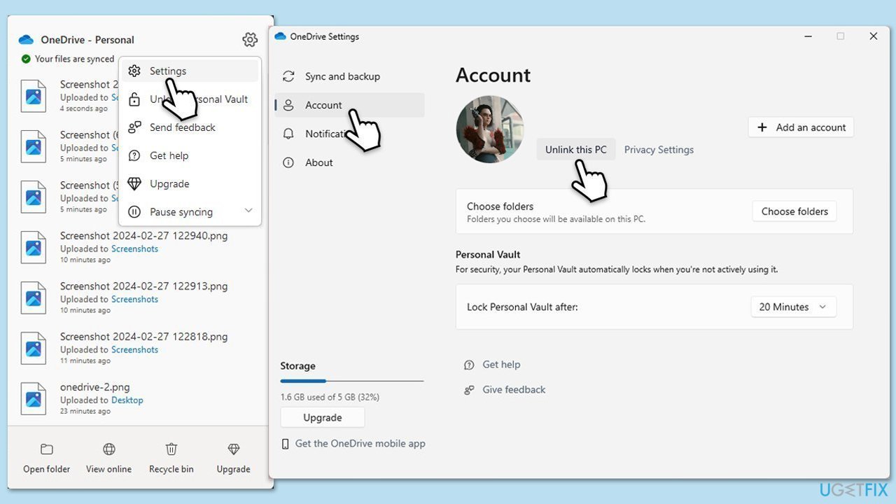 إلغاء ربط الحساب