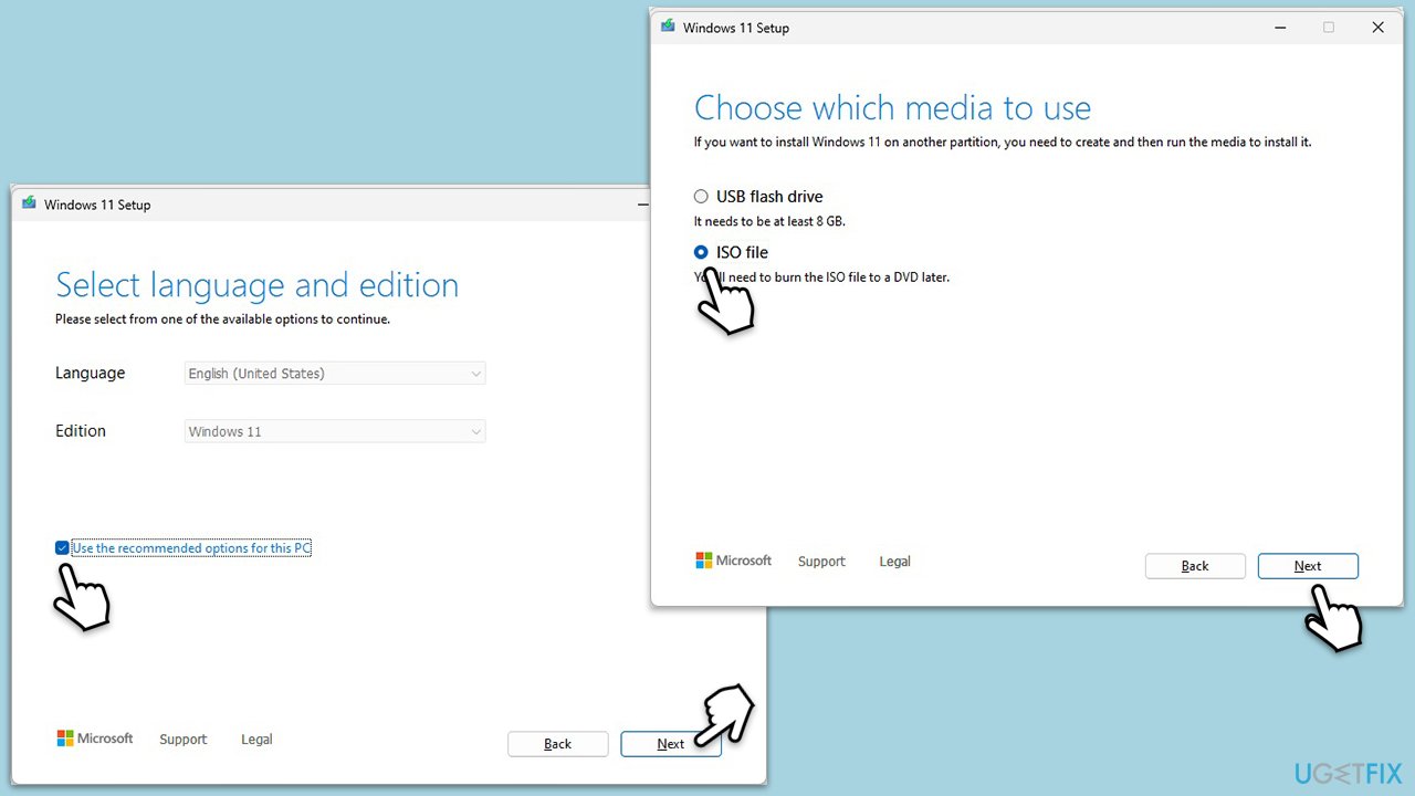 إنشاء ملف ISO
