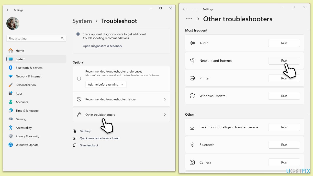 مستكشف أخطاء الشبكة
