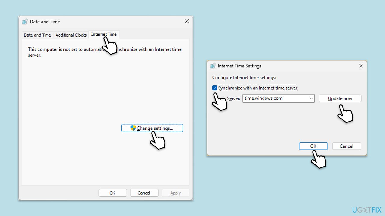 التحقق من الوقت والتاريخ