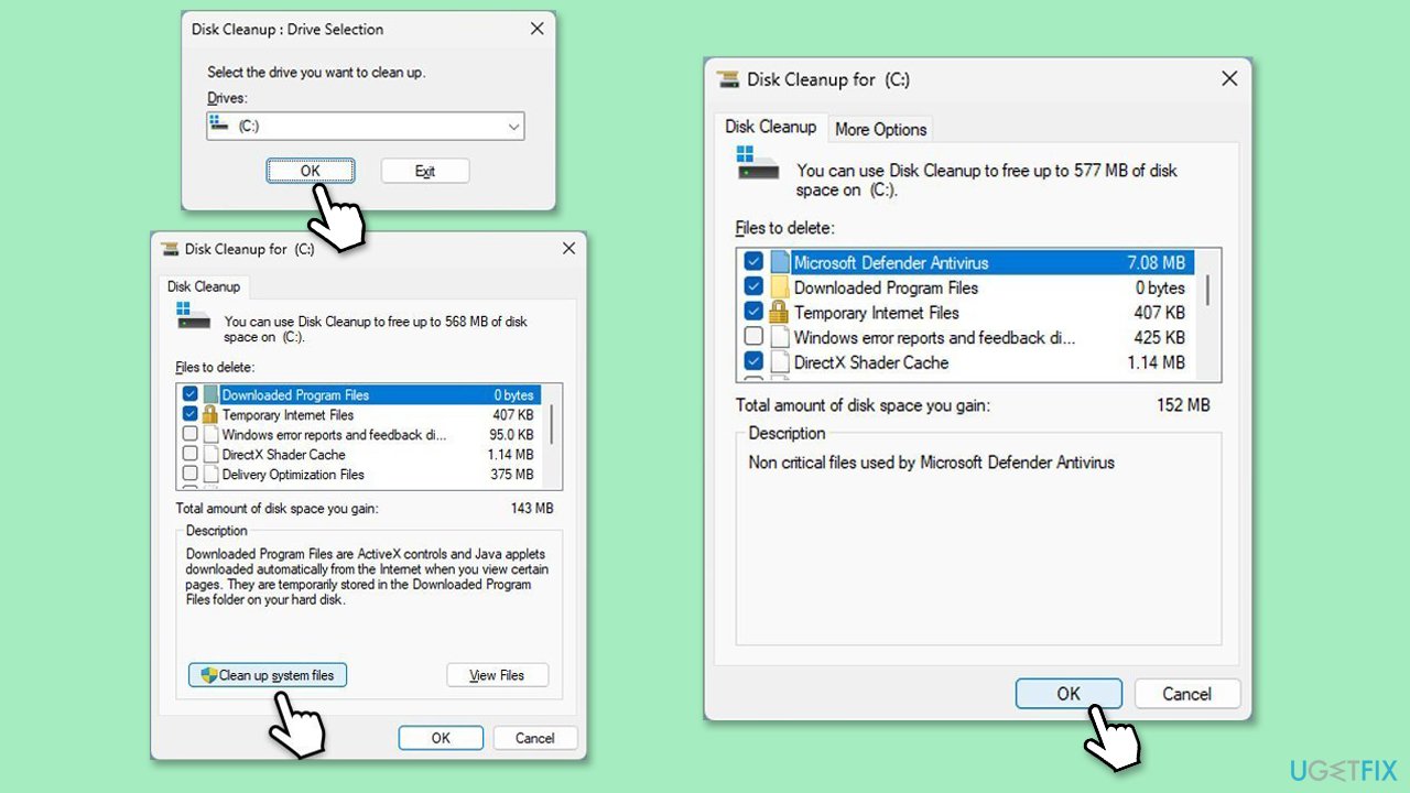 تنظيف القرص