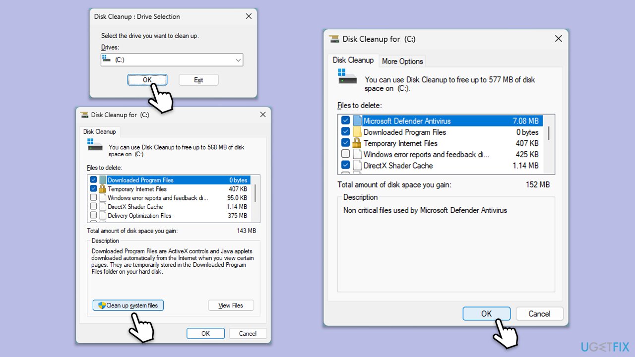 تنظيف القرص